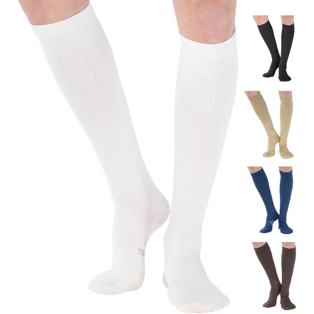 Cotton Compression Socks For Women  Men 2030 Mmhg Knee High